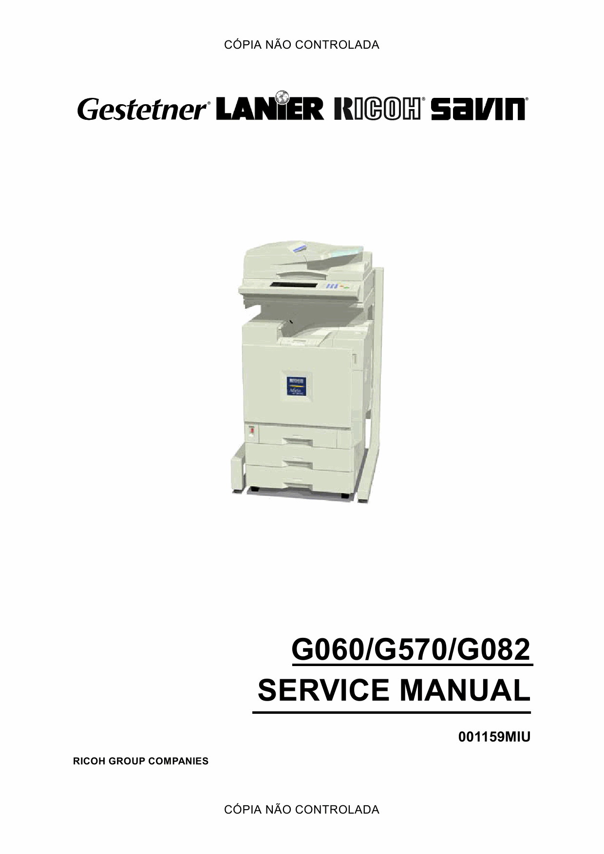 RICOH Aficio AP-3800C 3800CMF 3850C G060 G570 G082 Service Manual-1